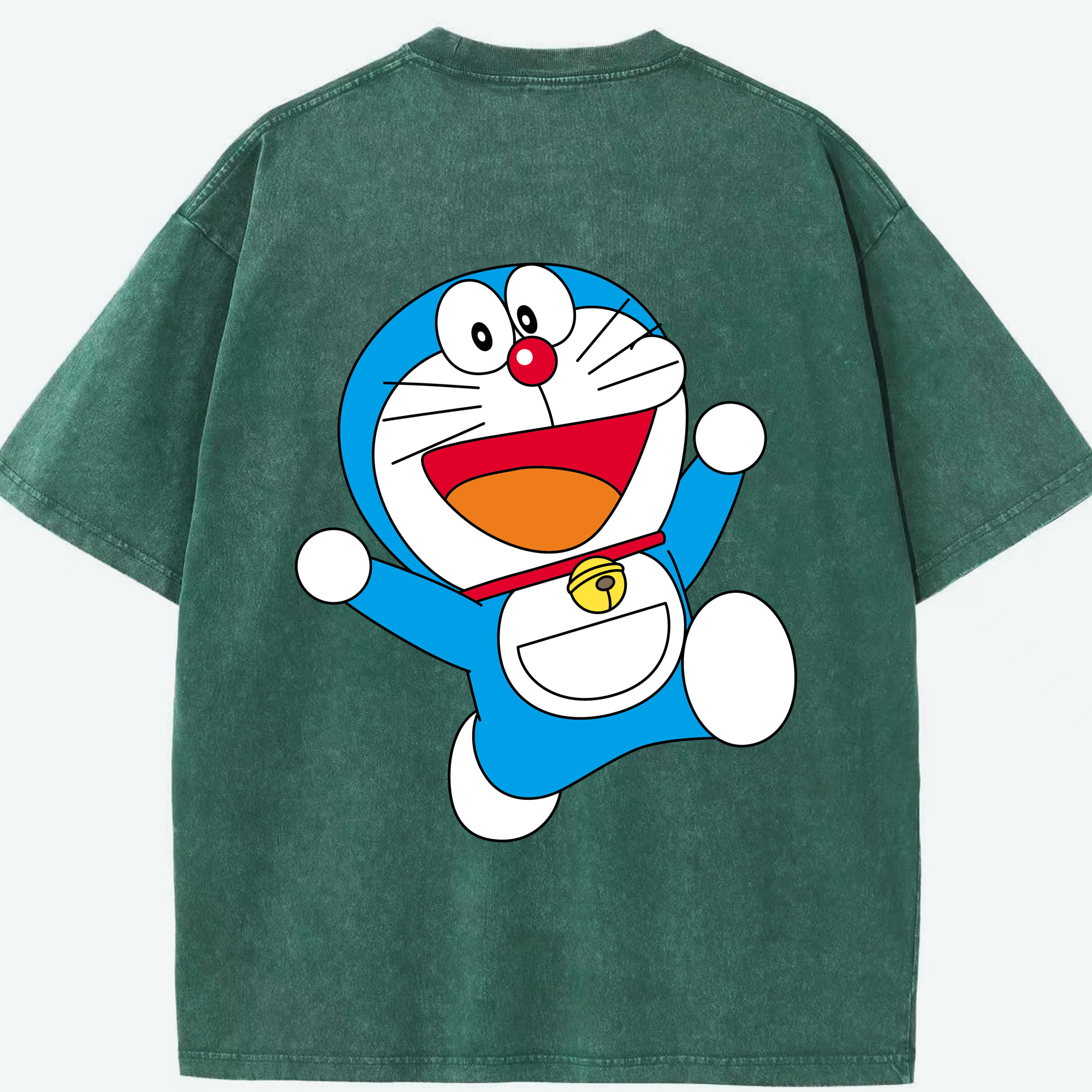 （画像用） ドラえもん Doraemon 綿100% ヴィンテージ風 半袖Tシャツ（背面プリント）